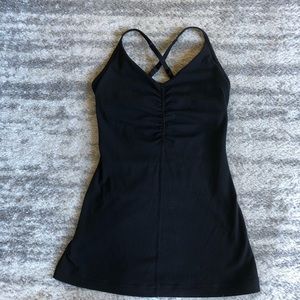 Lululemon black Open Heart Tank, size 2
